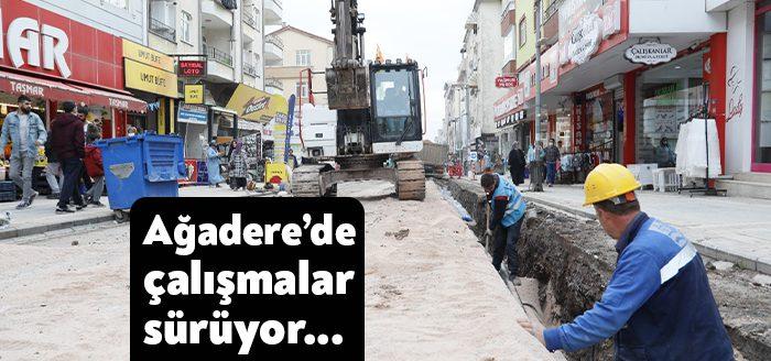 Körfez Belediye Başkanı Şener Söğüt, altyapı çalışmasının başladığı Ağadere Caddesi’nde