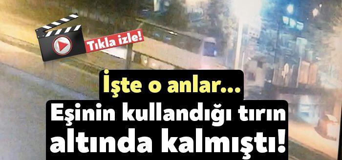 Kocaeli'nin Körfez ilçesinde meydana gelen trafik kazasında, kocasının kullandığı tırın