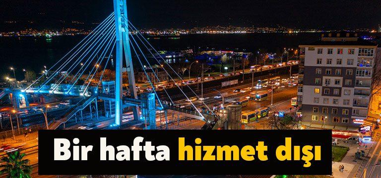 Adnan Menderes Yaya Köprüsü’nün kuzey asansörü bir hafta hizmet dışı