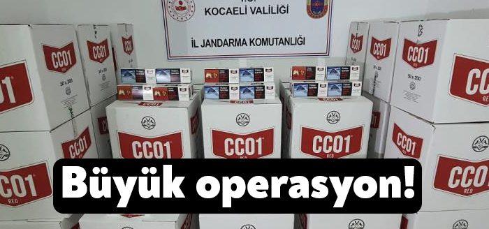 Kocaeli İl Jandarma Komutanlığı ekipleri, düzenledikleri operasyonda piyasa değeri 175
