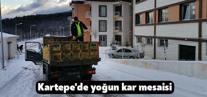Kartepe Belediyesi Fen İşleri Müdürlüğü ekipleri ilçe genelinde etkili olmaya