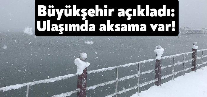 Kocaeli Büyükşehir Belediyesi (KBB) Ulaşım Dairesi Başkanlığı, kar yağışı nedeniyle