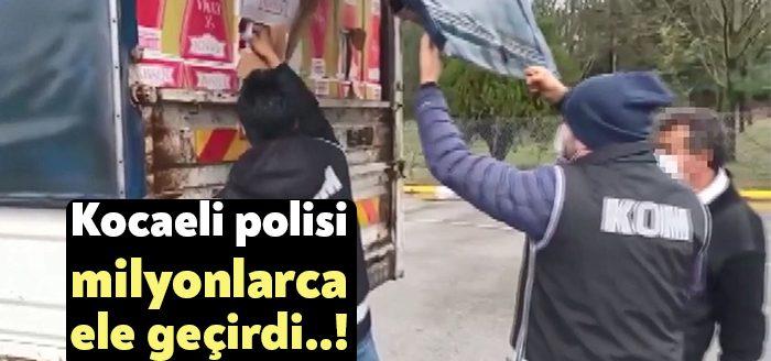 Kocaeli TEM Otoyolu'nda durdurulan kamyonda yapılan aramada, 4 milyon 560