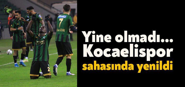 Kocaelispor, sahasında karşı karşıya geldiği MKE Ankaragücü'ne 2-1'lik skorla mağlup