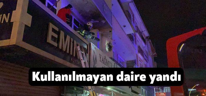 Kocaeli’nin Darıca ilçesinde kullanılmayan bir dairede çıkan yangın itfaiye ekipleri