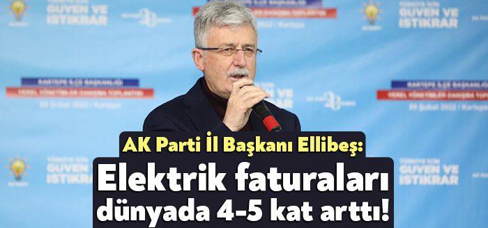 AK Parti Kocaeli İl Başkanı Mehmet Ellibeş, elektrik faturalarının dünyanın
