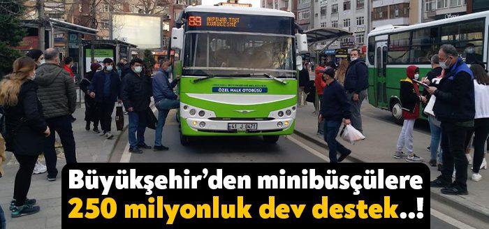 Kocaeli Büyükşehir Belediyesi şehir içi ulaşımda hizmet veren minibüs esnafına