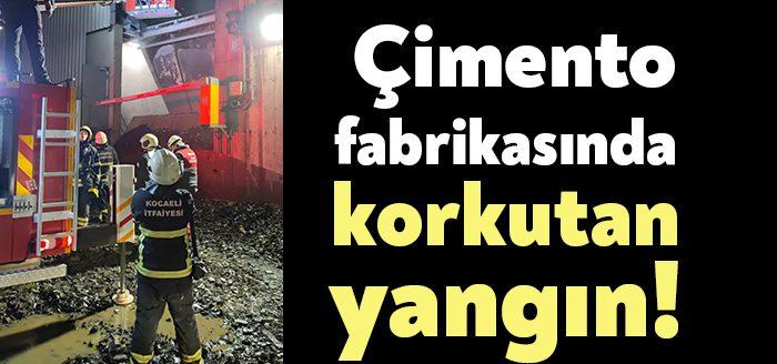  Kocaeli’nin Darıca ilçesinde bulunan çimento fabrikasının geri dönüşüm bölümünde çıkan