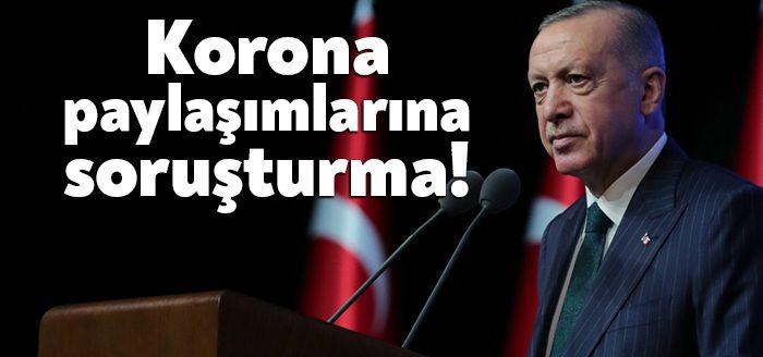 Cumhurbaşkanı Recep Tayyip Erdoğan'ın koronavirüse yakalanmasına ilişkin suç teşkil eden