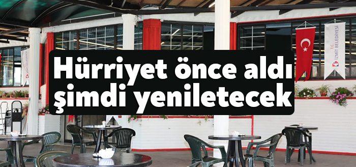 İzmit Belediyesinin işlettiği Cumhuriyet Parkı içerisindeki kafe için yenileme ihalesi