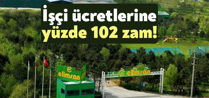 Kartepe'de üretim yapan Elimsan'da örgütlü Birleşik Metal İş Sendikası, işçilerine