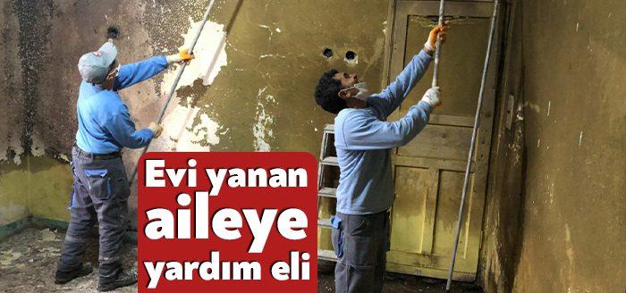 Körfez Belediyesi, geçtiğimiz hafta yaşanan üzücü olayda evi yanan ve