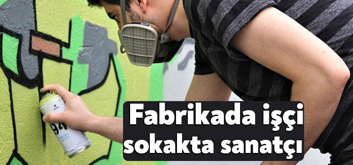 Kocaeli'nin gri duvarlarını grafitiyle renklendiren Burak Siyasaltürk, 14 yıldır sanatı