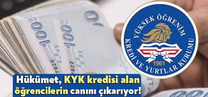 Üniversite öğrencilerinin Kredi Yurtlar Kurumu’ndan (KYK) aldıkları öğrenim kredisine yüzde