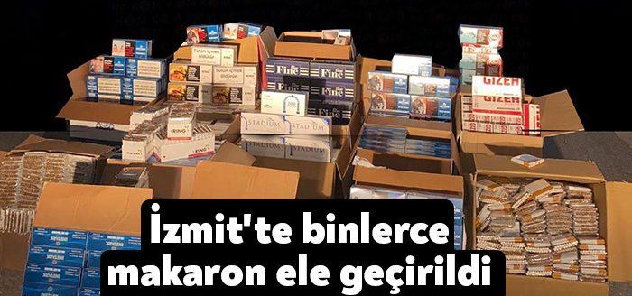 Kocaeli’nin İzmit ilçesinde polis ekiplerince bir depoya yapılan operasyonda, binlerce