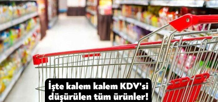 Sözcü gazetesi yazarı Nedim Türkmen, bugünkü köşesinde KDV'si düşürülen ürünlerin
