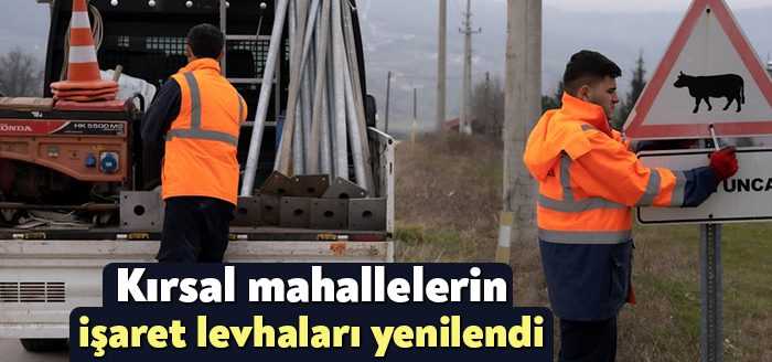 Kocaeli Büyükşehir Belediyesi Ulaşım Dairesi Başkanlığı kırsal mahallelerin işaret ve