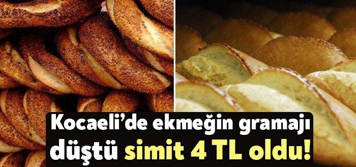 Kocaeli Esnaf ve Sanatkarlar Odaları Birliği’nde 250 gram ekmeğin gramajını