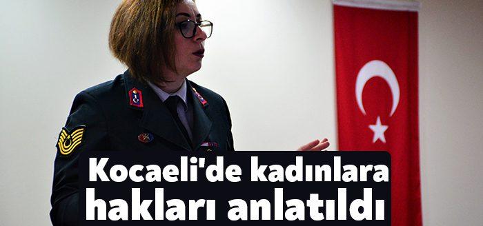 Kocaeli'de Astsubay Kıdemli Üstçavuş Şenay Soylu tarafından kadın velilere hakları