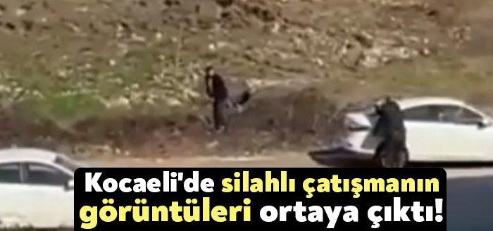 Kocaeli'nin Kartepe ilçesinde eski ortaklar arasındaki silahlı çatışmanın görüntüleri ortaya