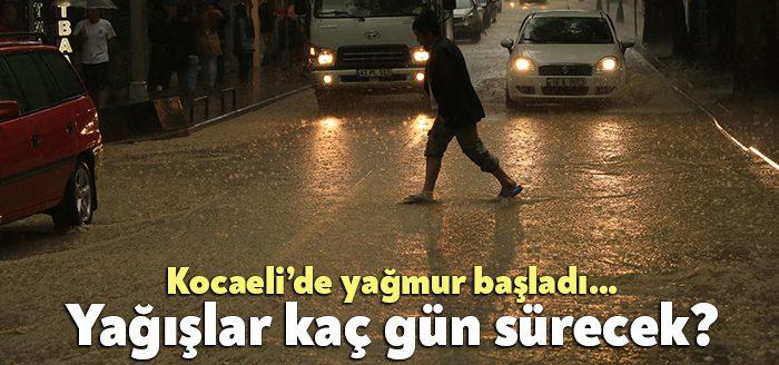 Kocaeli Valiliği, dün Kocaeli için şiddetli yağış ve fırtına uyarısı