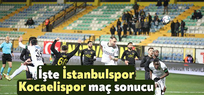 Kocaelispor, 1. Lig’de düşme hattın yakın bir sıralamada bugün İstanbulspor
