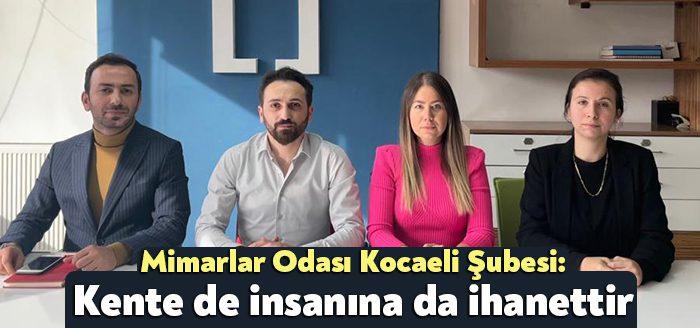 Kartepe’de demir çelik fabrikası yapılması talebine istinaden Mimarlar Odası Kocaeli
