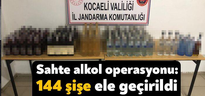 Kocaeli ve Sakarya'da sahte alkol satacağı belirlenen şüphelinin aracında jandarma