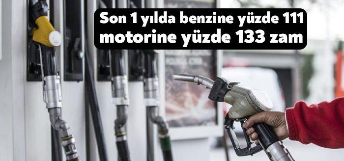 Benzine gelen son zamla birlikte 1 Şubat 2021-9 Şubat 2022