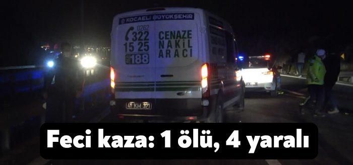 Kocaeli TEM Otoyolu Ankara istikametinde meydana gelen kazada 1 kişi