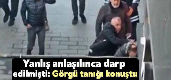 Kocaeli'nin İzmit ilçesinde bir şahıs, eşini dövdüğü zannedilince cadde ortasında