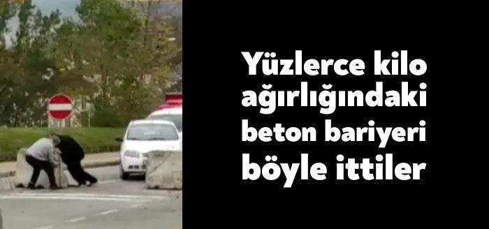 Kocaeli'nin Darıca ilçesinde iki kişi, çalışma sebebiyle yola konulan yüzlerce