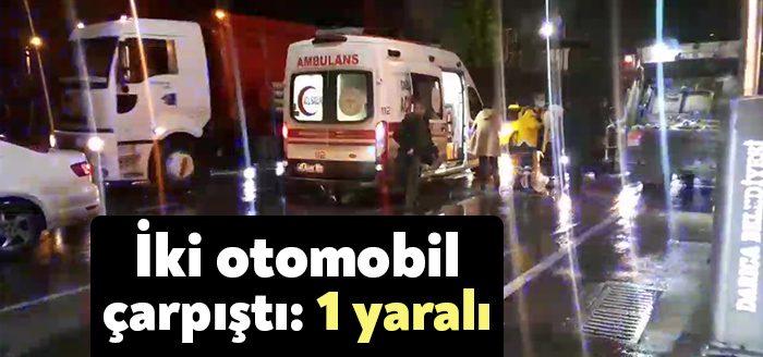 Kocaeli’nin Darıca ilçesinde iki otomobilin çarpışması neticesinde meydana gelen kazada