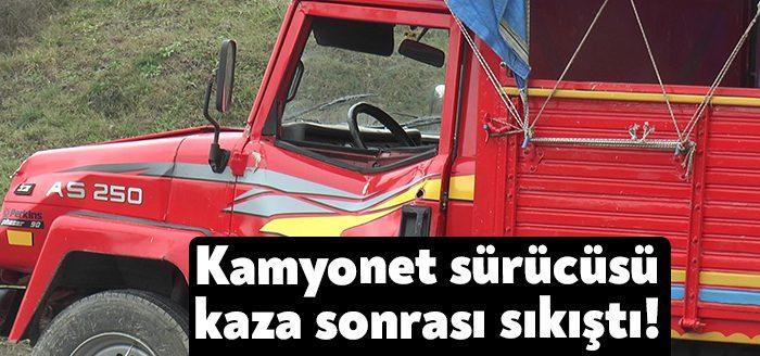  Kocaeli’nin Gebze ilçesinde kamyon ile kamyonet çarpıştı. Kazanın ardından sıkıştığı