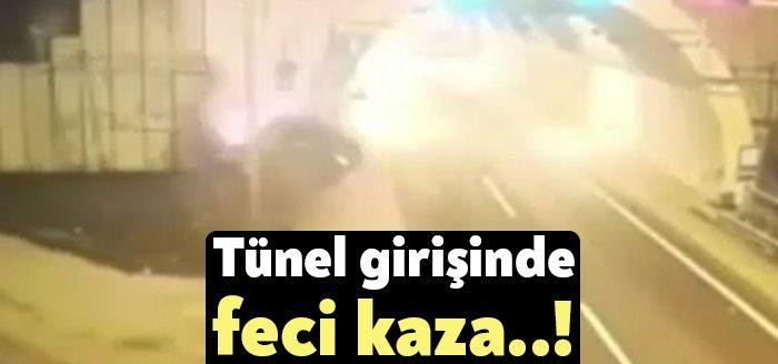  Kocaeli’nin İzmit ilçesi TEM Otoyolu'nda sürücüsünün direksiyon hakimiyetini kaybettiği otomobil,