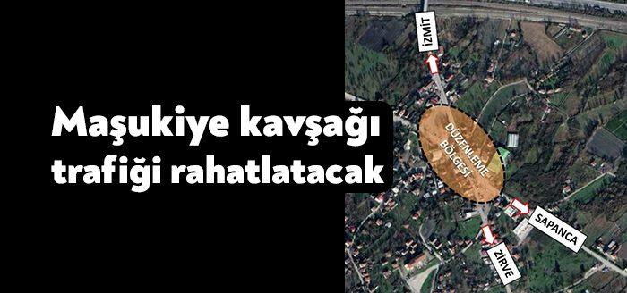 Büyükşehir tarafından Kartepe Maşukiye’nin merkezinde yapılacak kavşak düzenlemesi için kesin