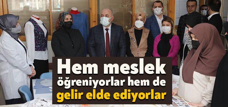 Darıcalı kadınlar, el becerilerini geliştirip mesleğe dönüştürmek ve aile bütçelerine