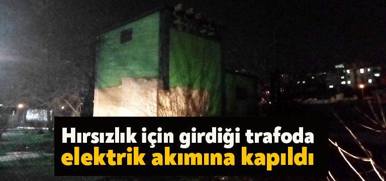 Kocaeli'nin Gölcük ilçesinde elektrik trafosuna hırsızlık için girdiği iddia edilen