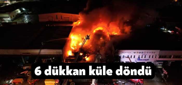 Kocaeli'nin İzmit ilçesinde yedek parça dükkanında çıkan ve 6 iş