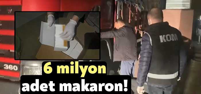 Kocaeli TEM Otoyolu'nda durdurulan kamyonun kasasında yapılan aramada 6 milyon