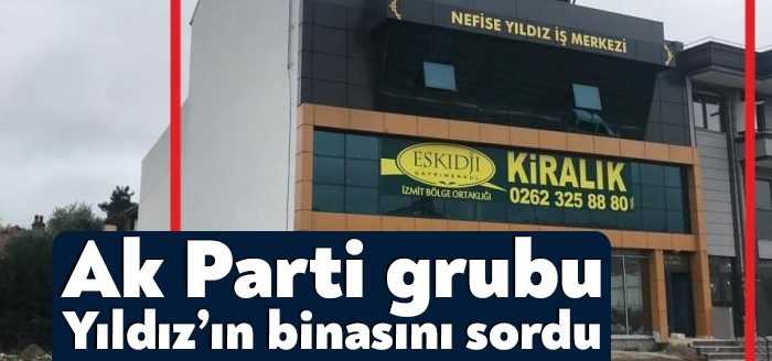 İzmit Belediye Meclisi’nde Şanbaz Yıldız’a ait olan Körfez Mahallesi’ndeki bina
