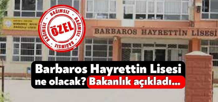 Gölcük’te yer alan Barbaros Hayrettin Anadolu Lisesi'nin yıkım ve yenileme