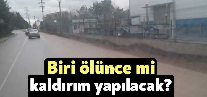 Kartepe’de bulunan MOBESKO ile MOBESKO Köprüsü arasındaki yolda yayaların geçişi