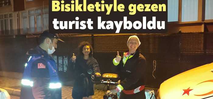 Körfez ilçesindeki bir arkadaşına gelen ve bisikletiyle gezerken kaybolan İngiliz