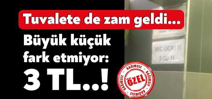 Kocaeli'nin Gebze ilçesinde yer alan Gebze Otobüs Terminali'nde tuvalet ücretleri
