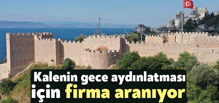 Körfez Belediyesi Fen İşleri Müdürlüğü tarafından Hereke Kalesi aydınlatma yapım