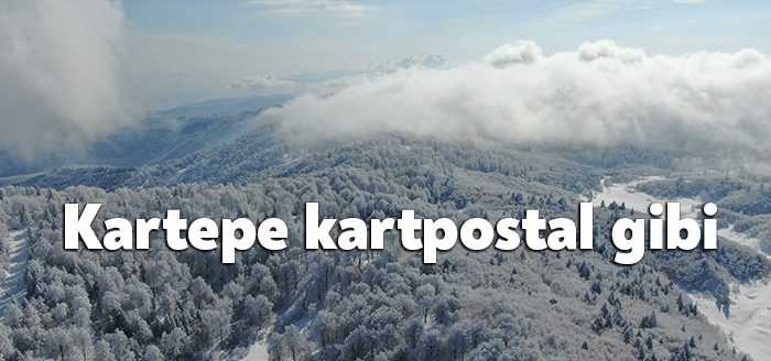 Kartepe, mart ayında etkili olan kar yağışıyla birlikte beyaz