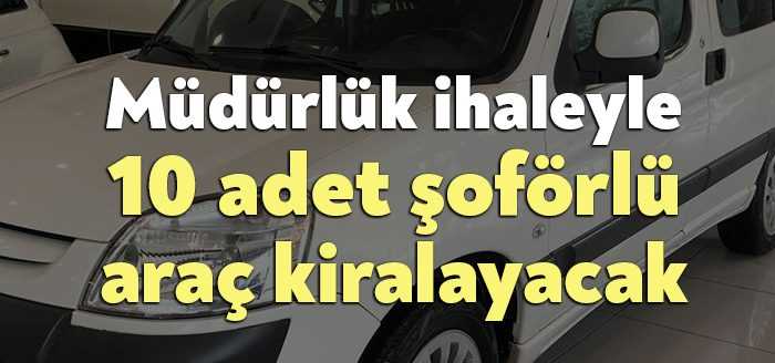 Kocaeli İl Sağlık Müdürlüğü araç kiralama hizmet alım işi için