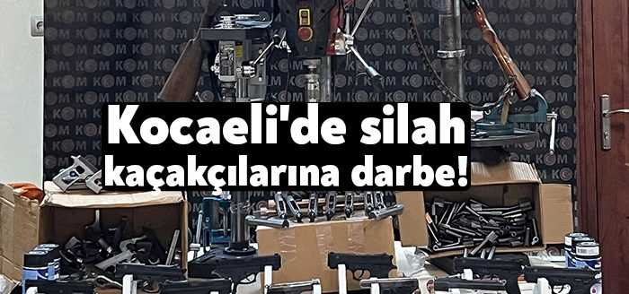 Kocaeli Emniyet Müdürlüğü ekiplerince 5 ilde düzenlenen silah kaçakçılığı operasyonunda