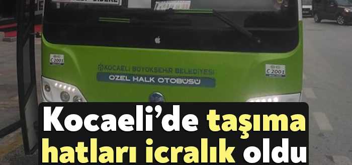 T.C. Gölcük İcra Dairesi tarafından otobüs hatları ve plakaları icradan